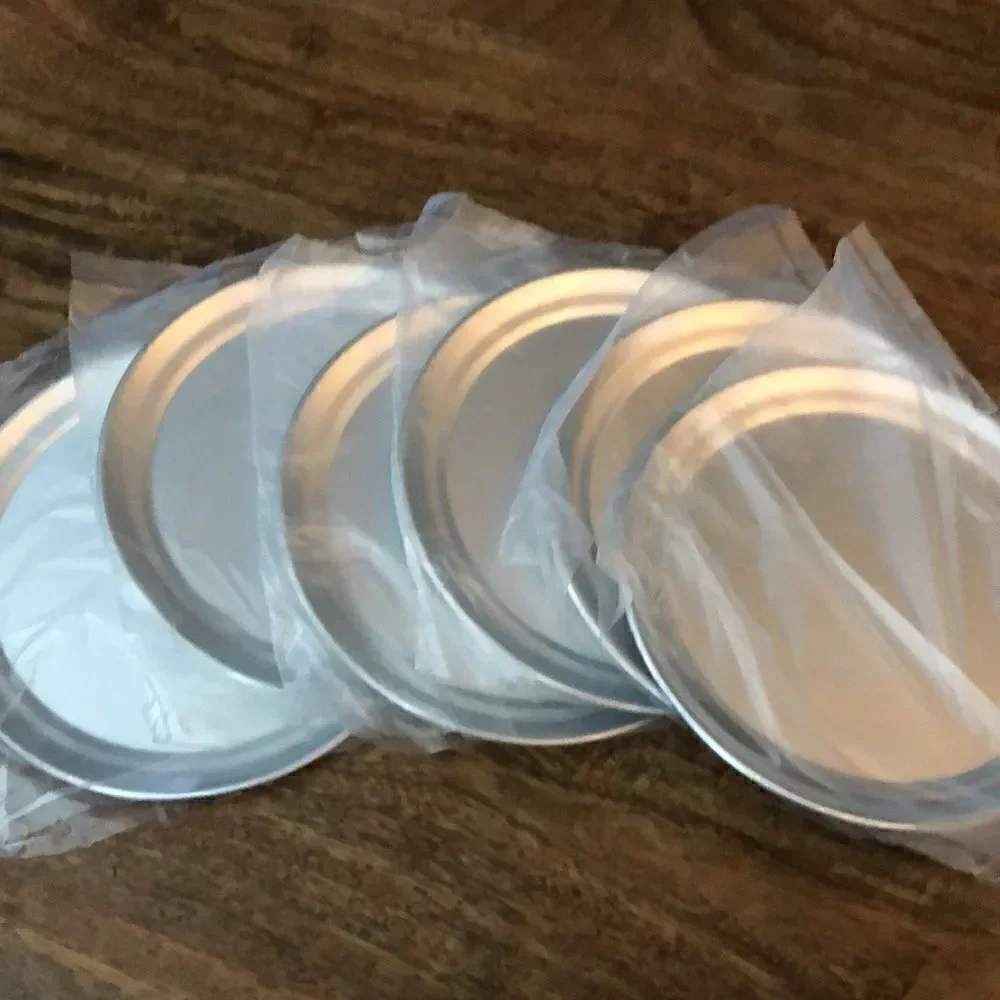 COPY 1- Restaurant-Grade Aluminum Pizza Pan, Tray, Coupe Style, 8-Inch, 6 pack